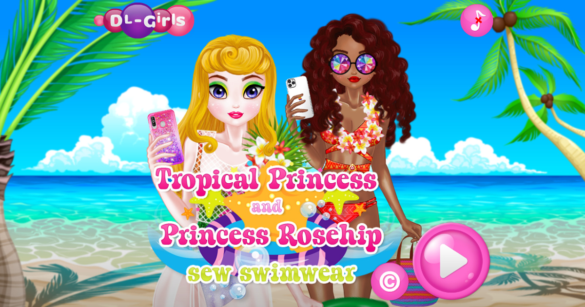 Tropical and Rosehip Princesses Sew Swimwear
